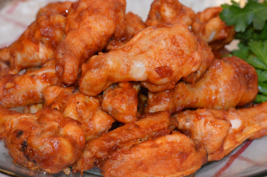 close up of BBQ Chicken wings
