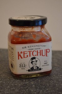 bottle of Sir Kensington's Gourmet Scooping Ketchup with white background