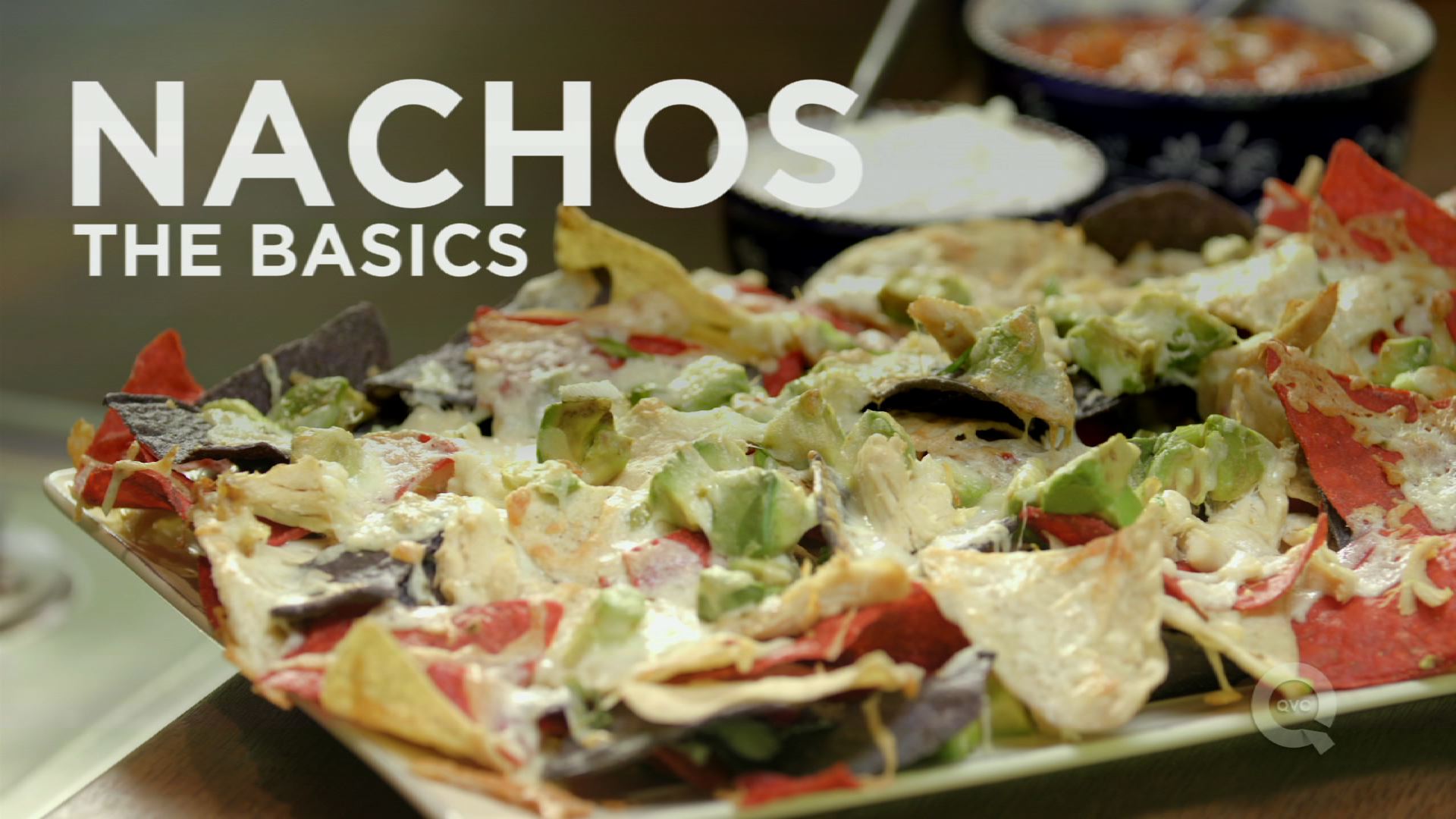 Chicken Avocado and Monterey Jack Nachos